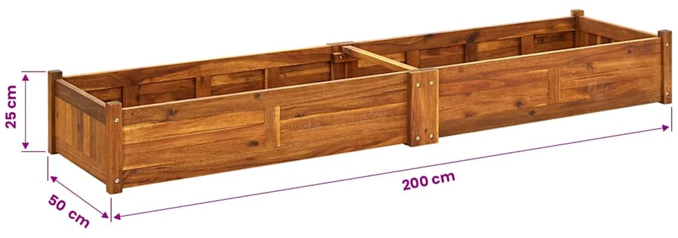 Lovelis augalams, akacija, 200x50x25cm, aukštas