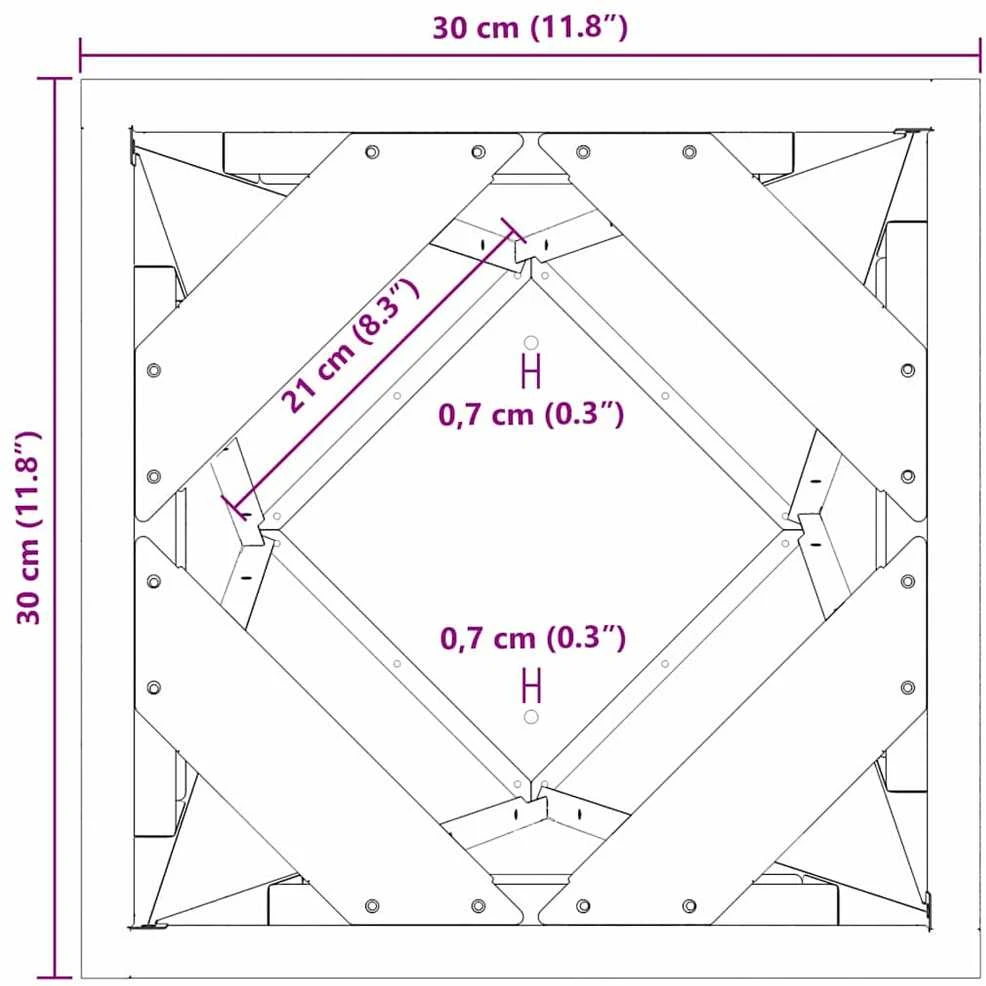 Lovelis Balta 30 x 30 x 75 cm Plienas