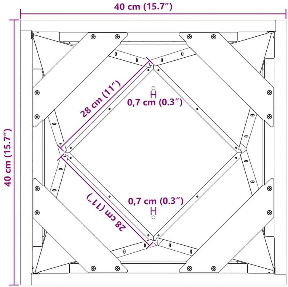 Lovelis Balta 40 x 40 x 75 cm Plienas