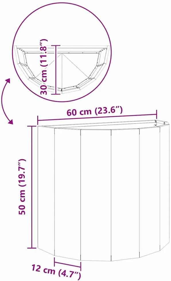 Lovelis Balta 60 x 30 x 50 cm Plienas
