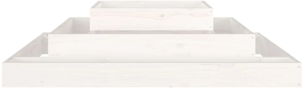 Lovelis, baltas, 110x110x27cm, pušies medienos masyvas