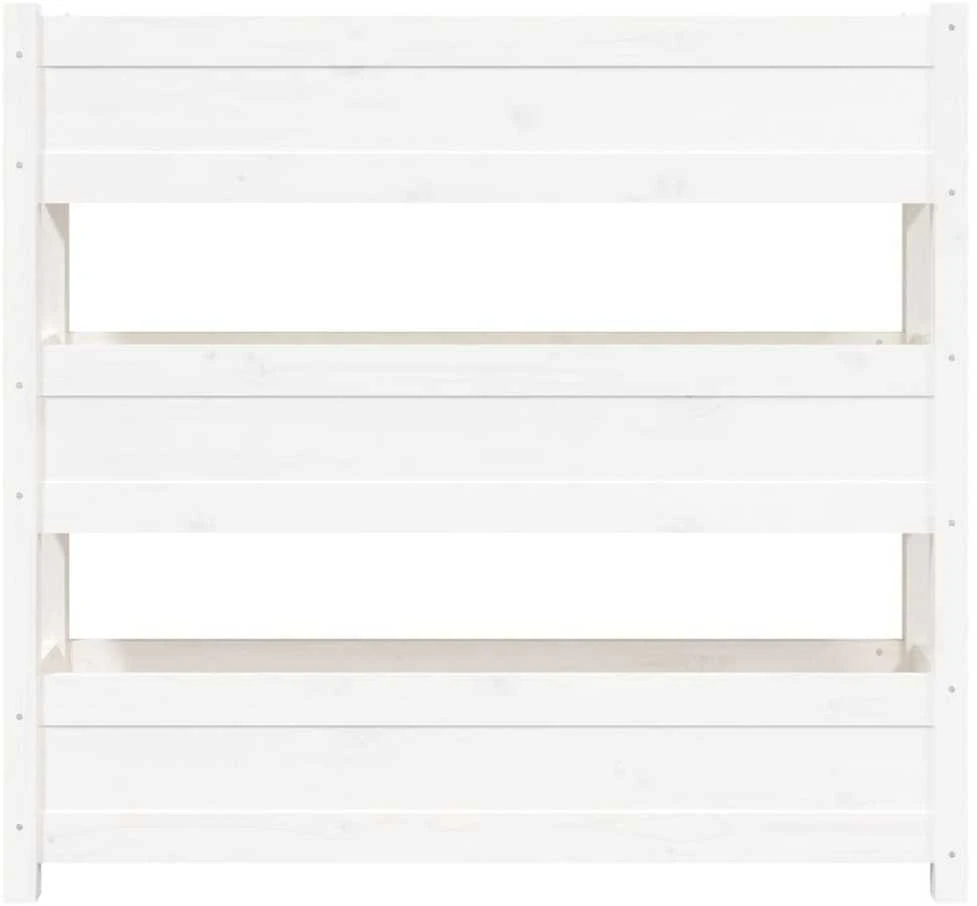 Lovelis, baltas, 112x25x104,5cm, pušies medienos masyvas