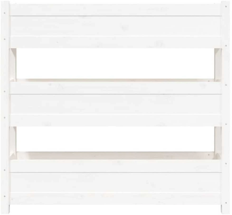 Lovelis, baltas, 112x25x104,5cm, pušies medienos masyvas