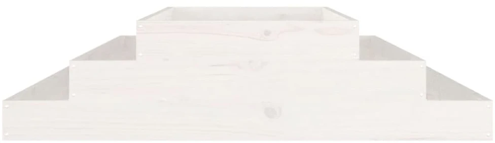 Lovelis, baltos spalvos, 110x110x27cm, pušies medienos masyvas