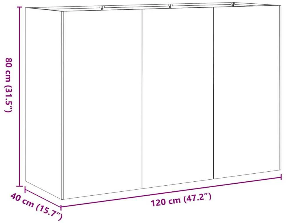 Lovelis, baltos spalvos, 120x40x80cm, šaltai valcuotas plienas