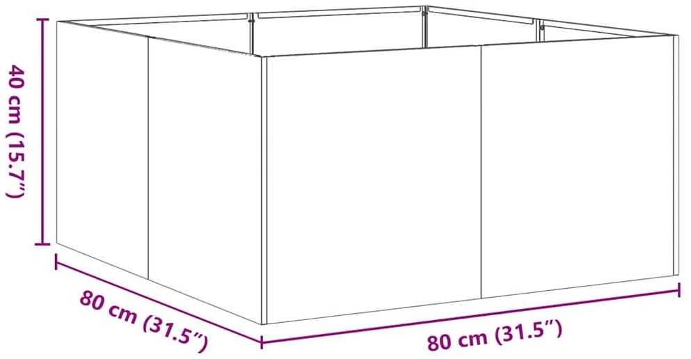 Lovelis, baltos spalvos, 80x80x40cm, šaltai valcuotas plienas