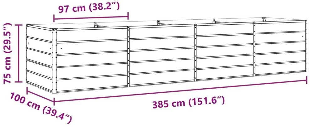 Lovelis Ivory 385 x 100 x 75 cm Galvanizuotas plienas