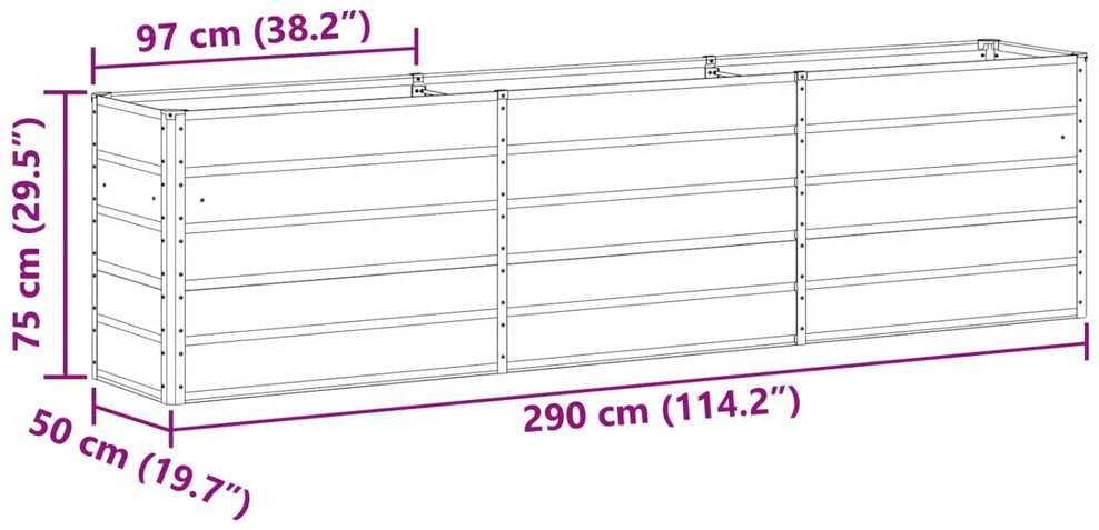 Lovelis Ivory 290 x 50 x 75 cm Cinkuota plienas