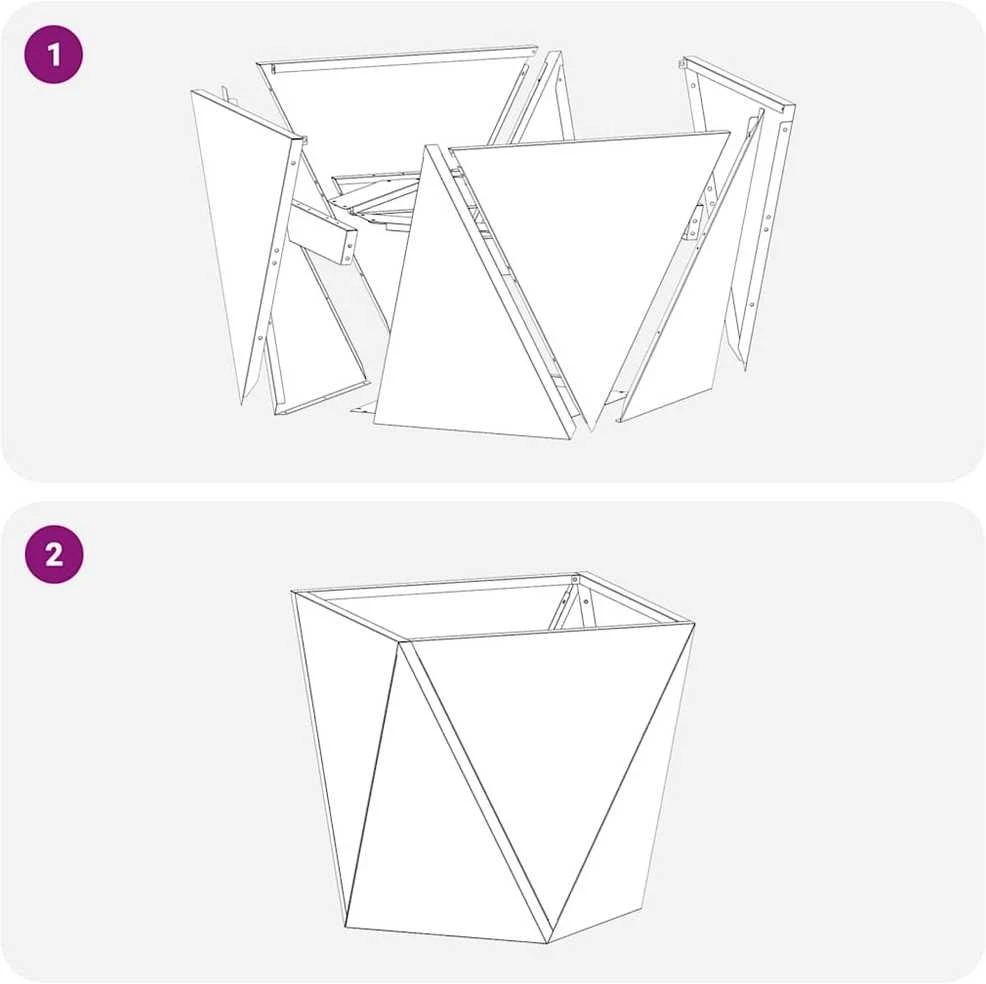 Lovelis Juoda 50 x 50 x 50 cm Plienas