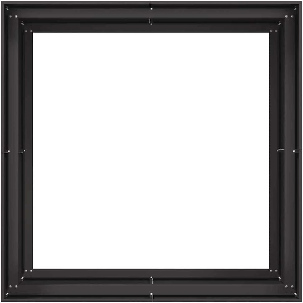Lovelis, juodos spalvos, 100x100x80cm, plienas