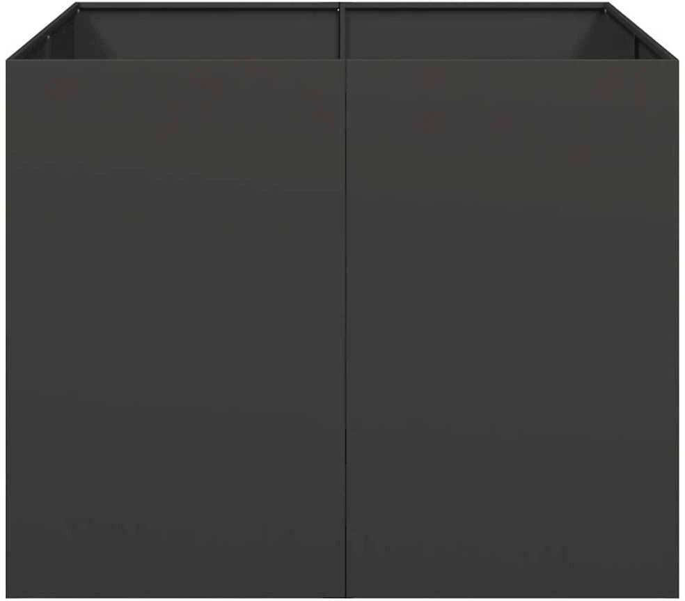 Lovelis, juodos spalvos, 100x100x80cm, plienas
