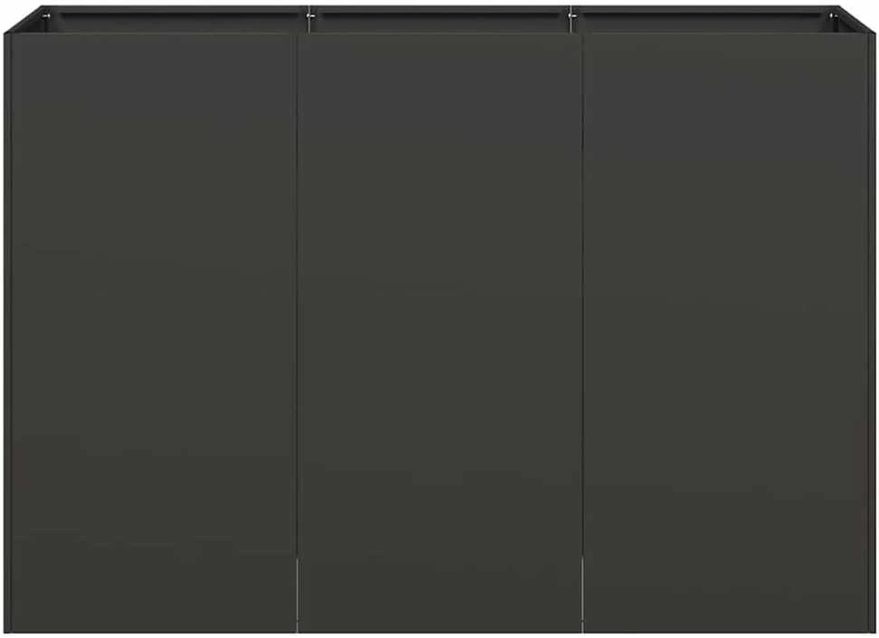 Lovelis, juodos spalvos, 120x40x80cm, šaltai valcuotas plienas