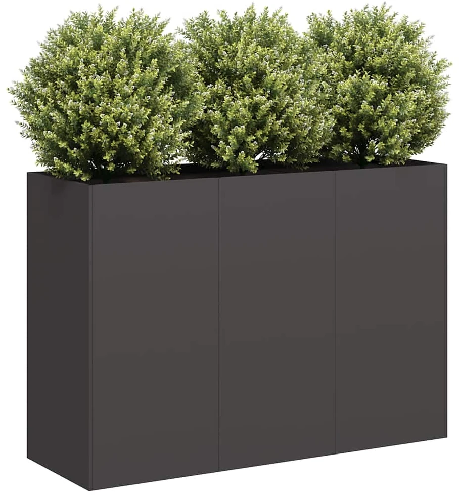 Lovelis, juodos spalvos, 120x40x80cm, šaltai valcuotas plienas