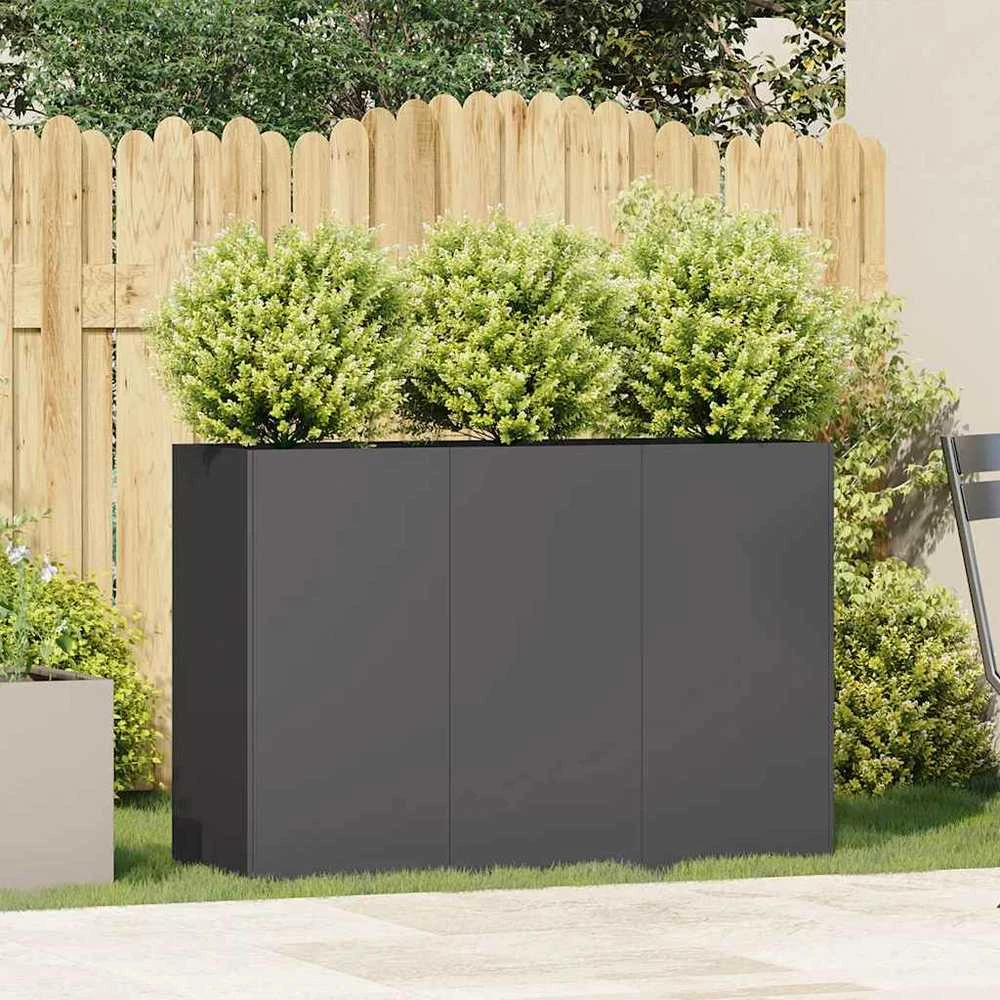 Lovelis, juodos spalvos, 120x40x80cm, šaltai valcuotas plienas