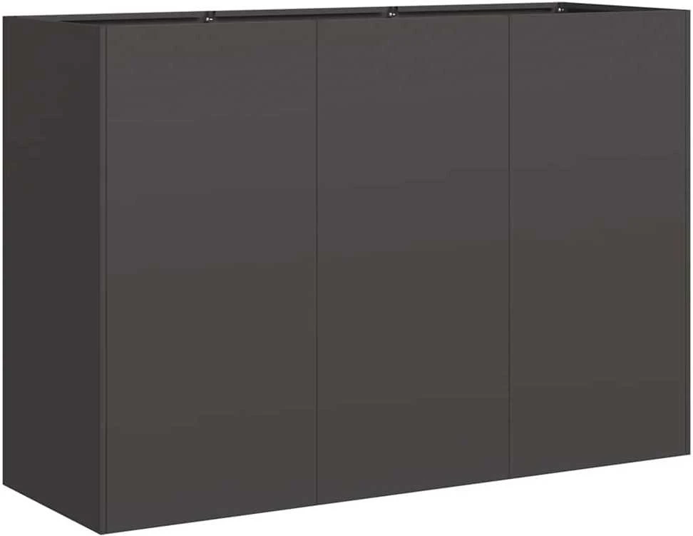 Lovelis, juodos spalvos, 120x40x80cm, šaltai valcuotas plienas