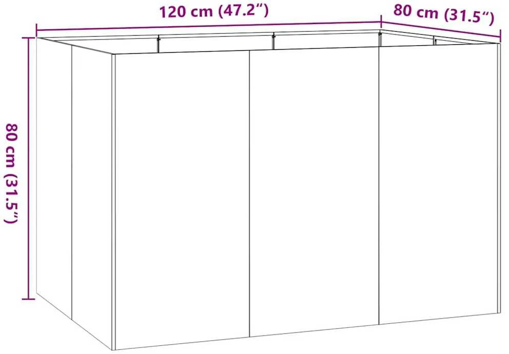 Lovelis, juodos spalvos, 120x80x80cm, plienas