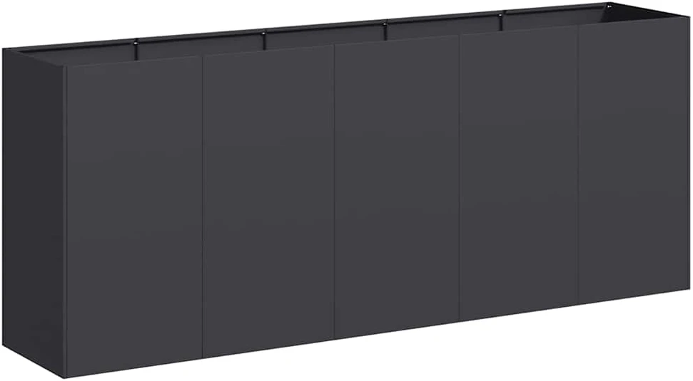 Lovelis, juodos spalvos, 200x40x80cm, šaltai valcuotas plienas