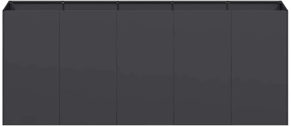 Lovelis, juodos spalvos, 200x40x80cm, šaltai valcuotas plienas