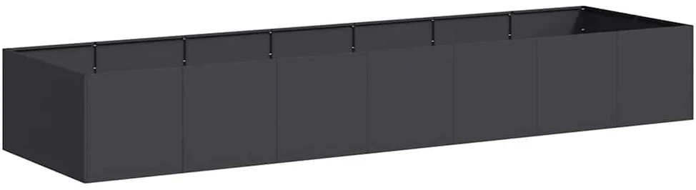 Lovelis, juodos spalvos, 280x80x40cm, plienas
