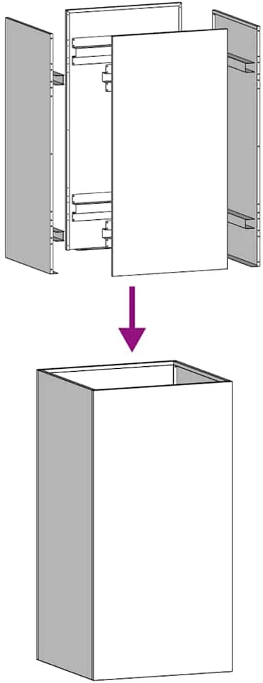 Lovelis, juodos spalvos, 40x40x80cm, šaltai valcuotas plienas