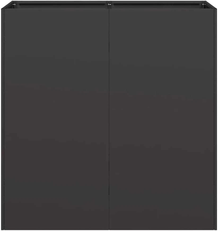 Lovelis, juodos spalvos, 80x40x80cm, šaltai valcuotas plienas
