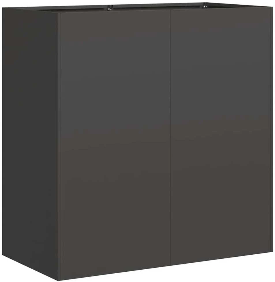 Lovelis, juodos spalvos, 80x40x80cm, šaltai valcuotas plienas