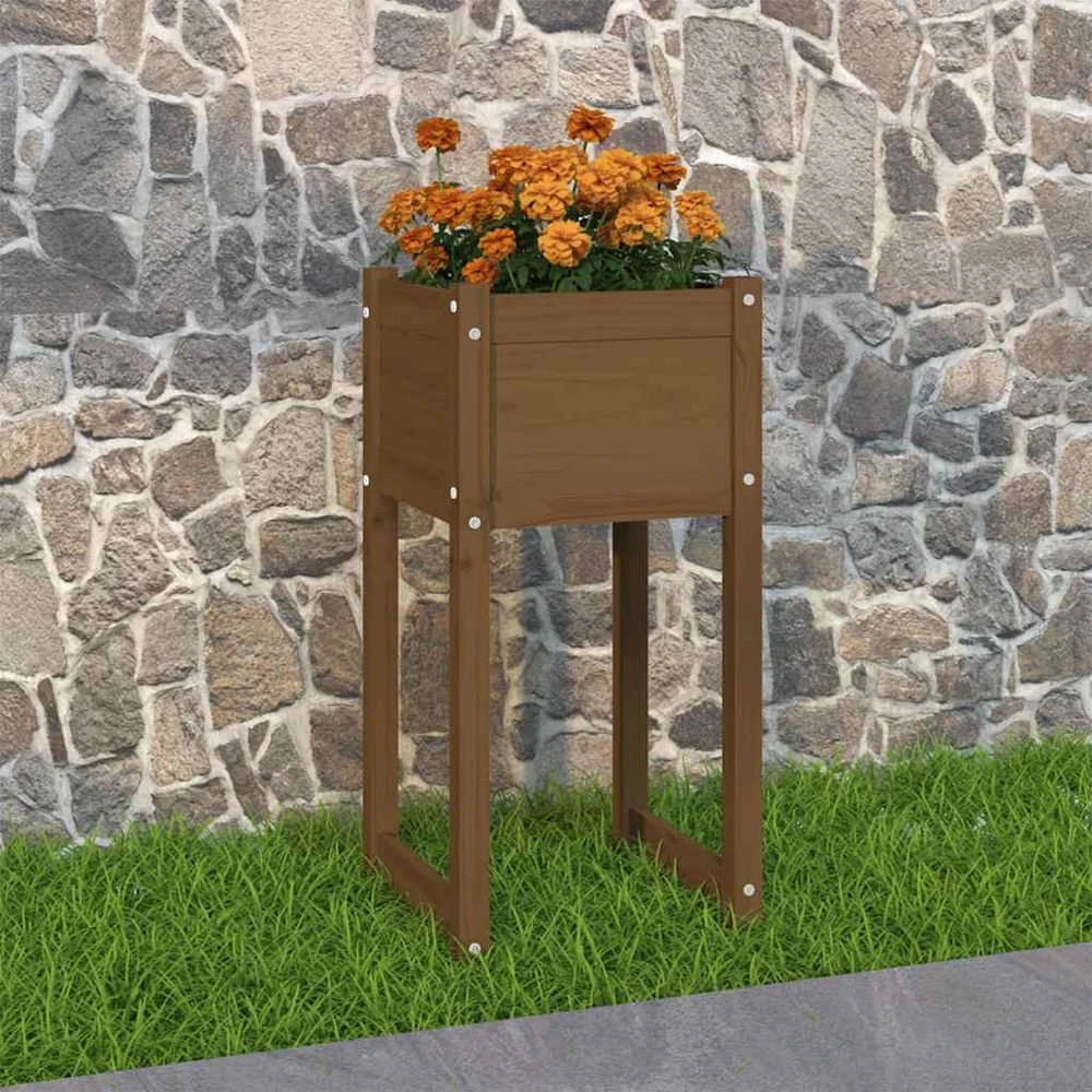 Lovelis, medaus rudas, 40x40x81cm, pušies medienos masyvas