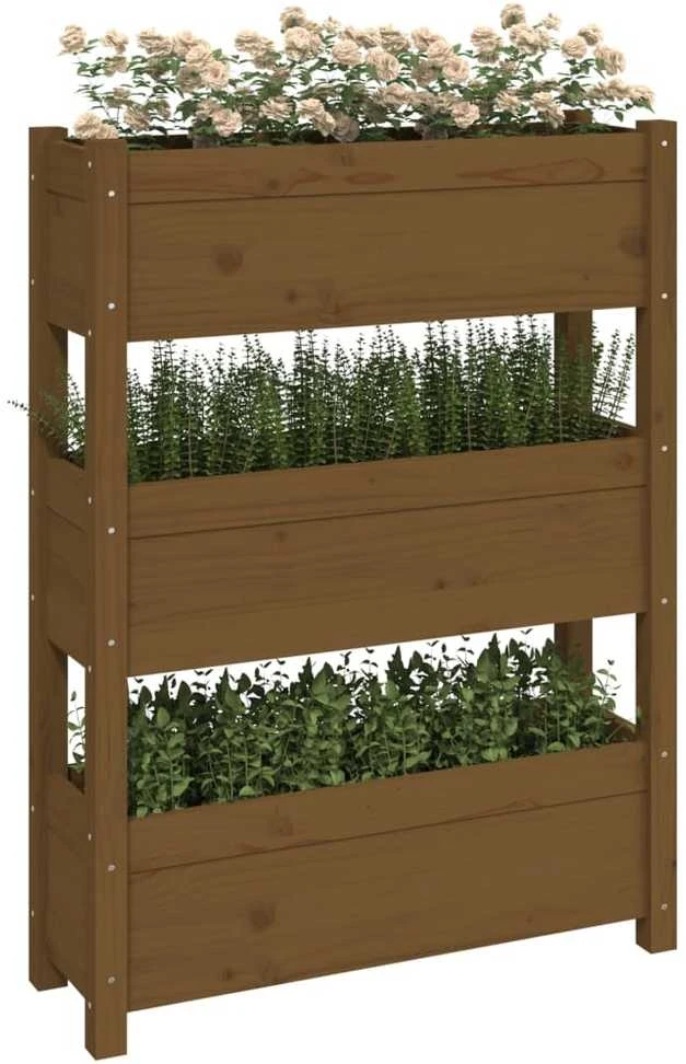 Lovelis, medaus rudas, 77x25x104,5cm, pušies medienos masyvas