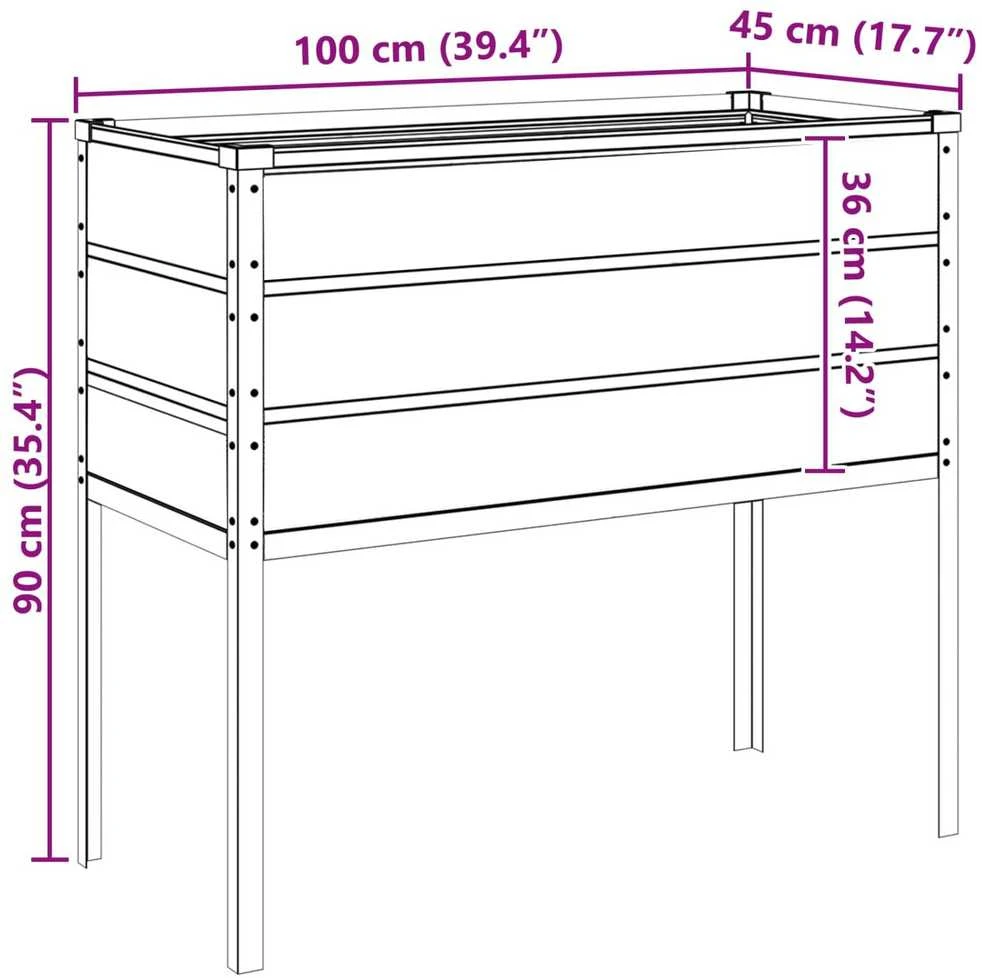 Lovelis Palenkinta Žalia 100 x 45 x 90 cm Cinkuota plienas