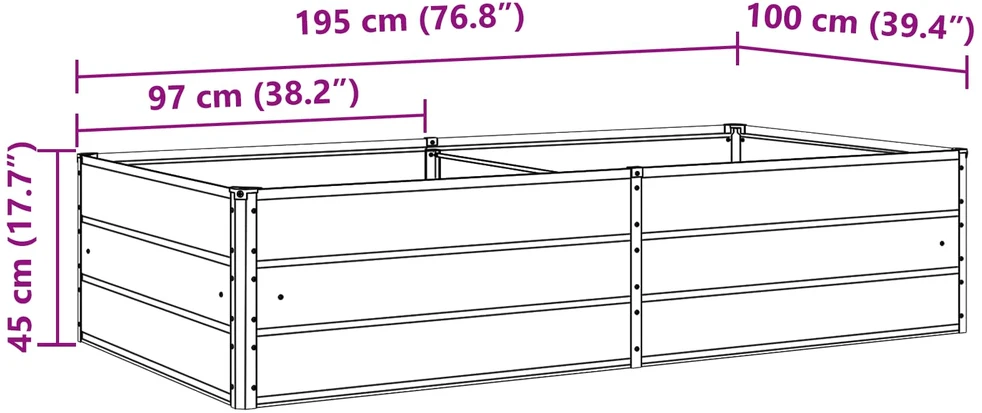 Lovelis Pastelinė žalia 195 x 100 x 45 cm Galvanizuotas plienas