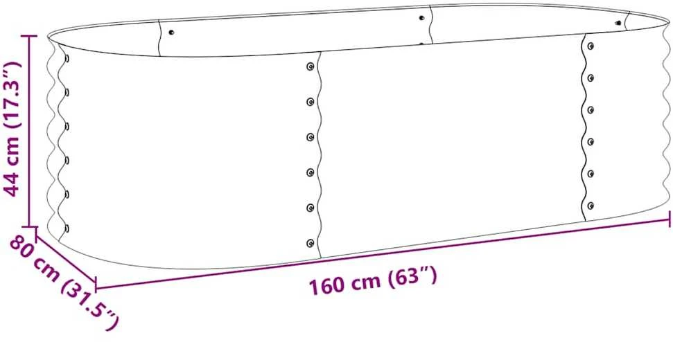 Lovelis, pilkas, 160x80x44cm, galvanizuotas plienas, aukštas