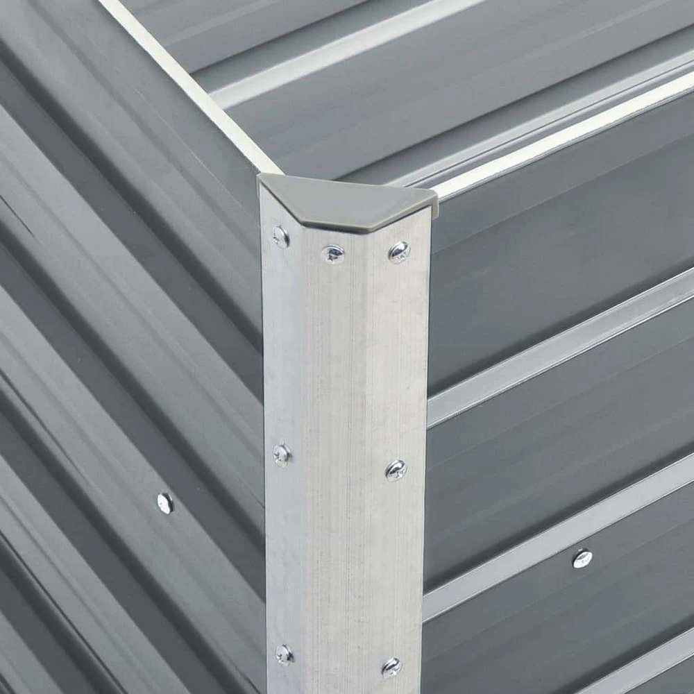 Lovelis, pilkas, 240x40x77cm, galvanizuotas plienas, aukštas