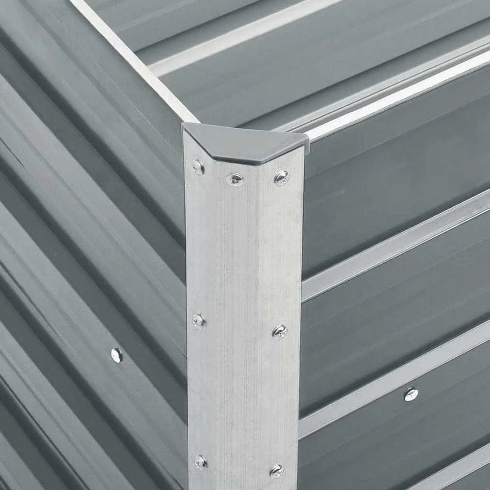 Lovelis, pilkas, 240x40x77cm, galvanizuotas plienas, aukštas