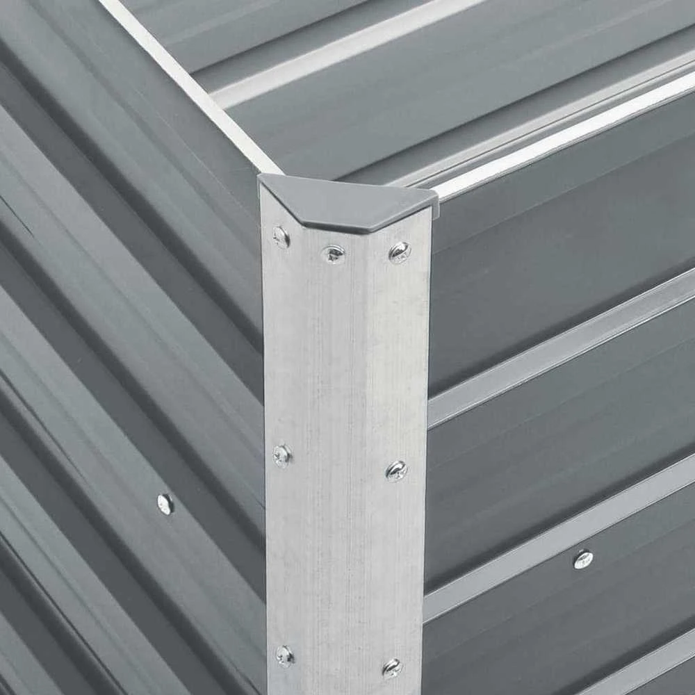 Lovelis, pilkas, 240x40x77cm, galvanizuotas plienas, aukštas