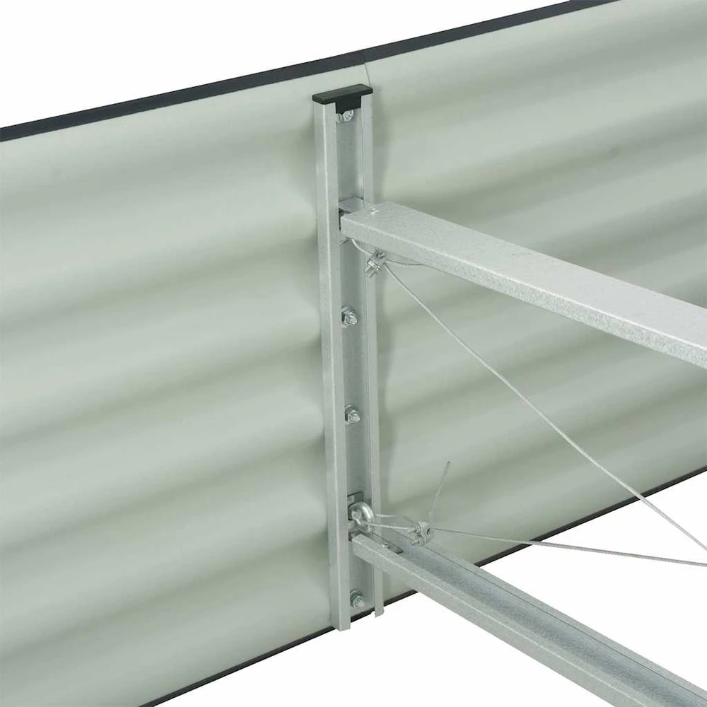 Lovelis, pilkas, 240x80x44cm, galvanizuotas plienas, aukštas