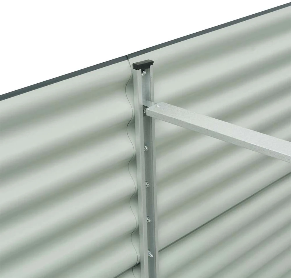 Lovelis, pilkas, 320x80x81cm, galvanizuotas plienas, aukštas