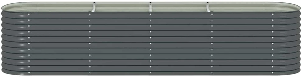 Lovelis, pilkas, 400x80x81cm, galvanizuotas plienas, aukštas