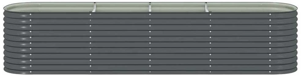 Lovelis, pilkas, 400x80x81cm, galvanizuotas plienas, aukštas