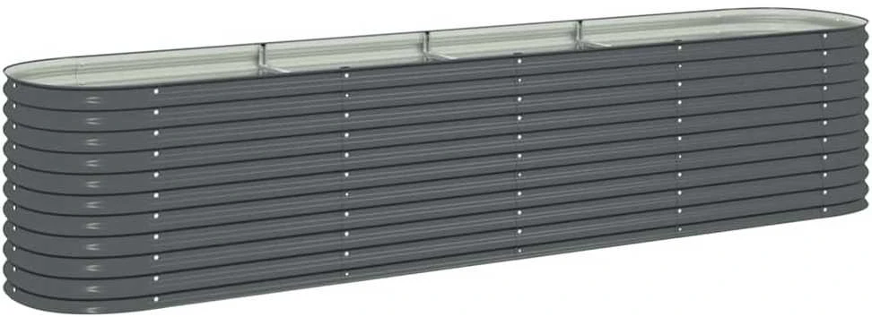 Lovelis, pilkas, 400x80x81cm, galvanizuotas plienas, aukštas