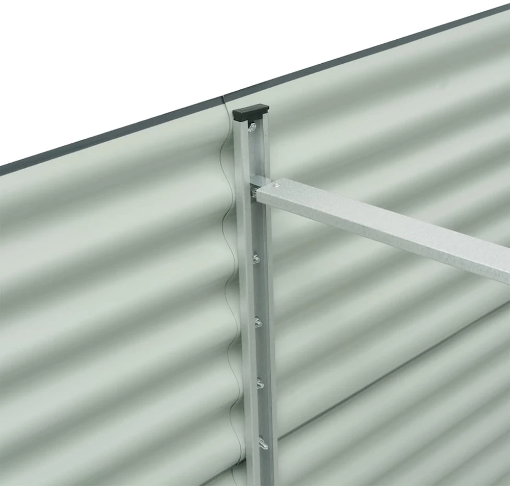 Lovelis, pilkas, 400x80x81cm, galvanizuotas plienas, aukštas