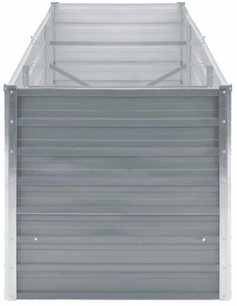 Lovelis, pilkas, galvanizuotas plienas, 240x80x77cm