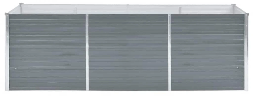 Lovelis, pilkas, galvanizuotas plienas, 240x80x77cm