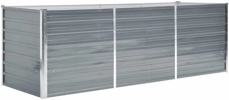 Lovelis, pilkas, galvanizuotas plienas, 240x80x77cm