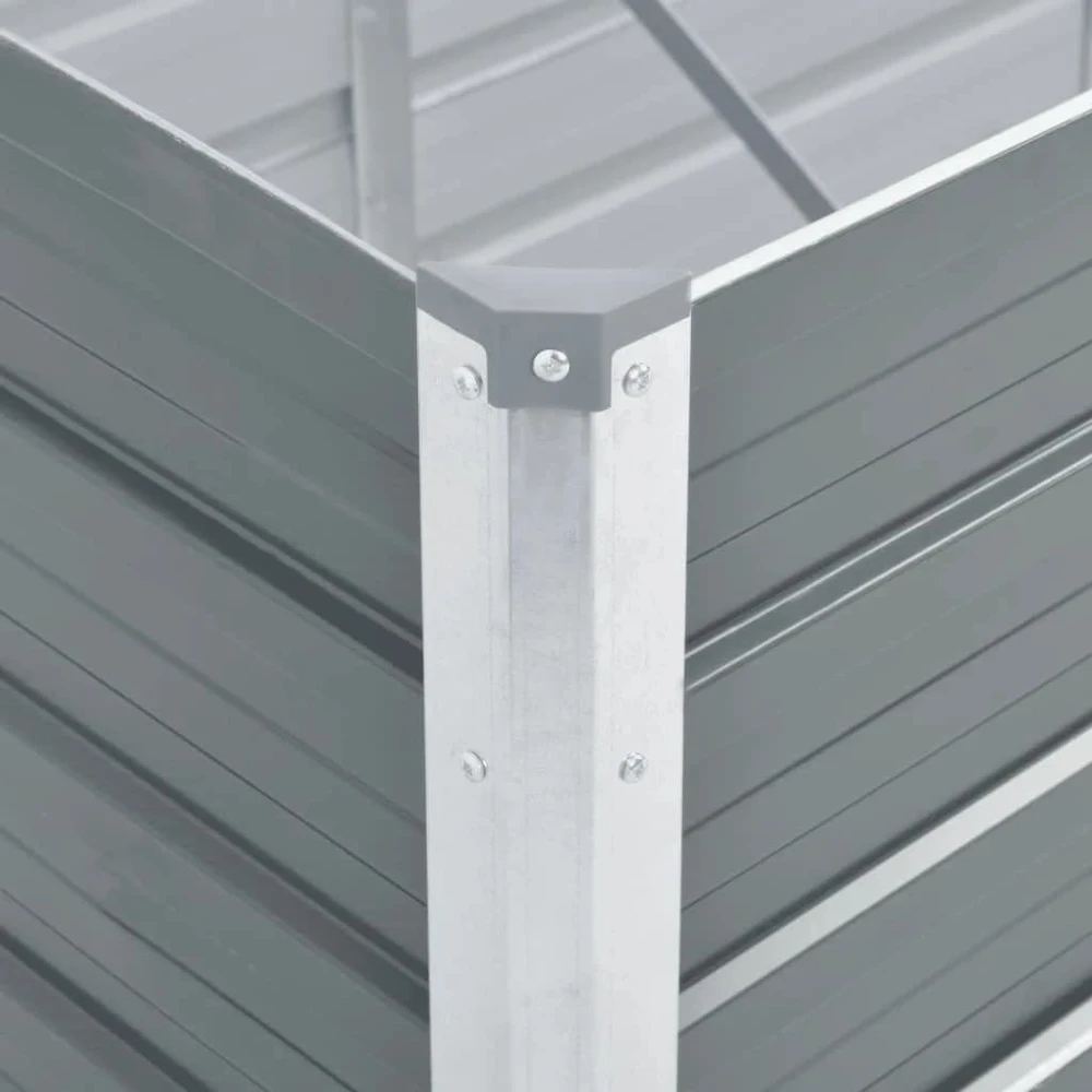Lovelis, pilkas, galvanizuotas plienas, 240x80x45cm