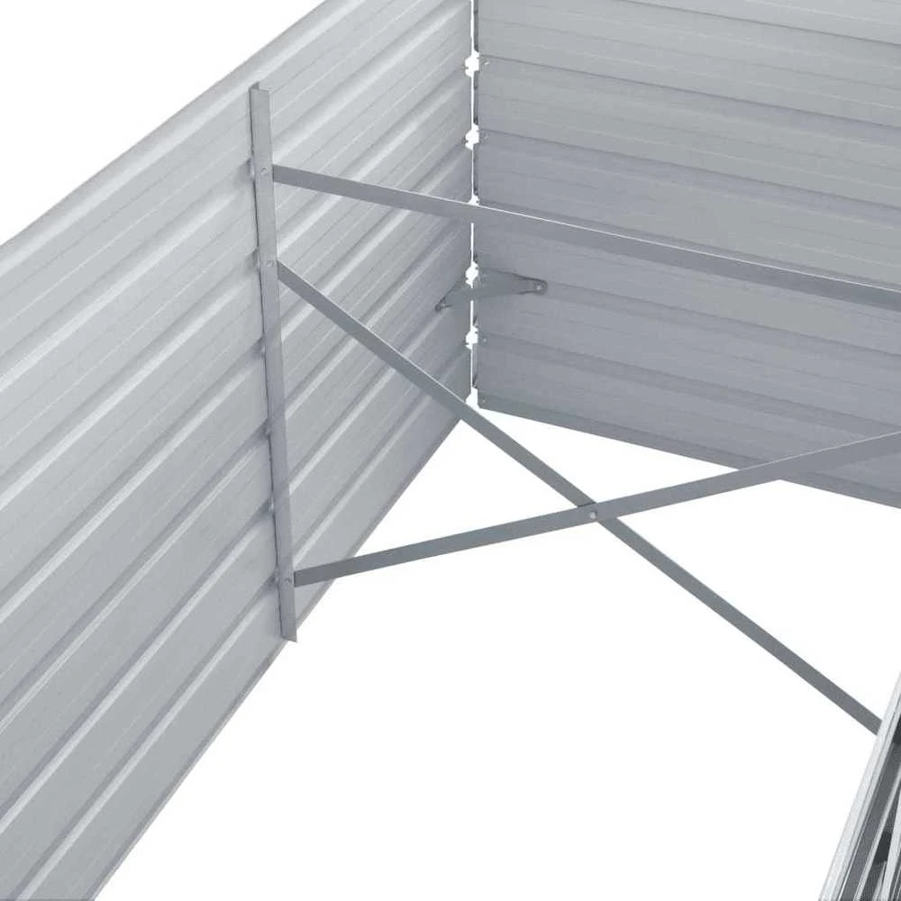 Lovelis, pilkas, galvanizuotas plienas, 240x80x77cm