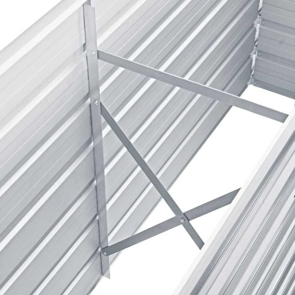 Lovelis, pilkos spalvos, 160x40x77cm, galvanizuotas plienas