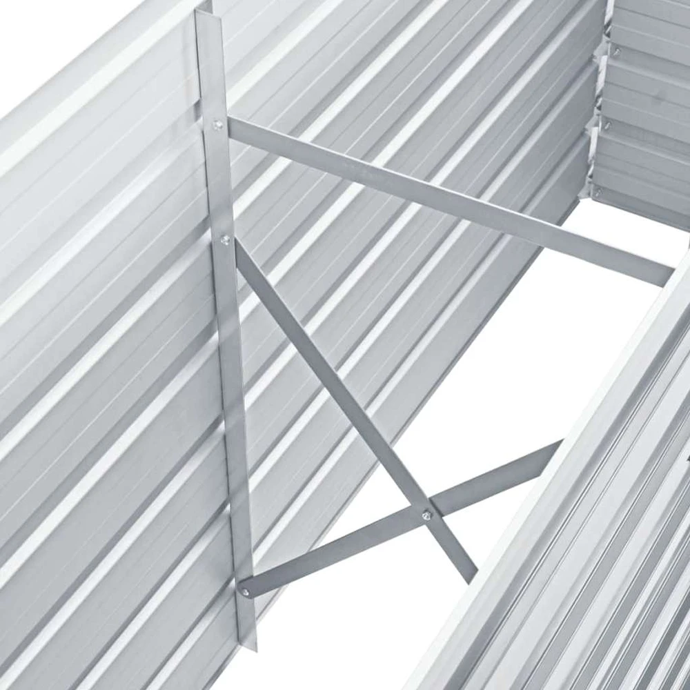 Lovelis, pilkos spalvos, 160x40x77cm, galvanizuotas plienas