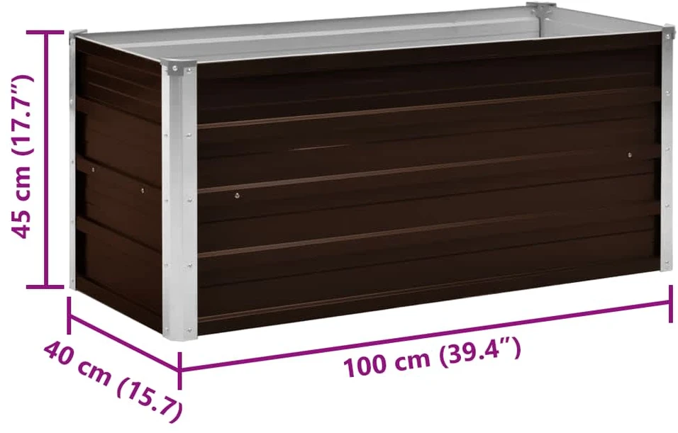 Lovelis, rudas, 100x40x45cm, galvanizuotas plienas, aukštas