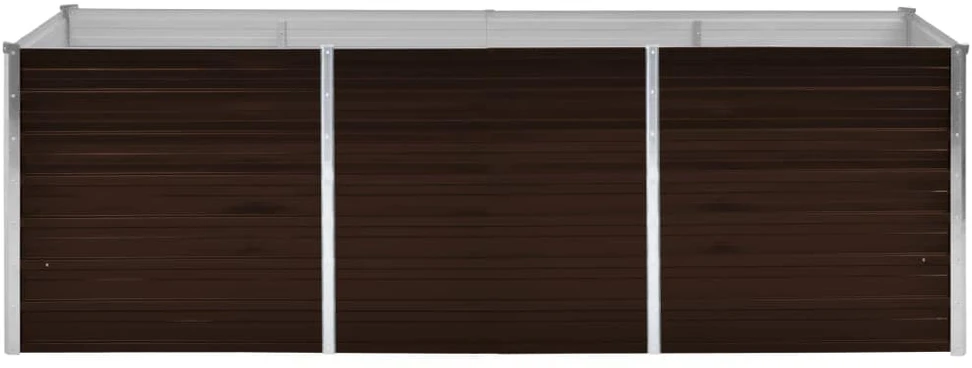 Lovelis, rudas, 240x80x77cm, galvanizuotas plienas, aukštas