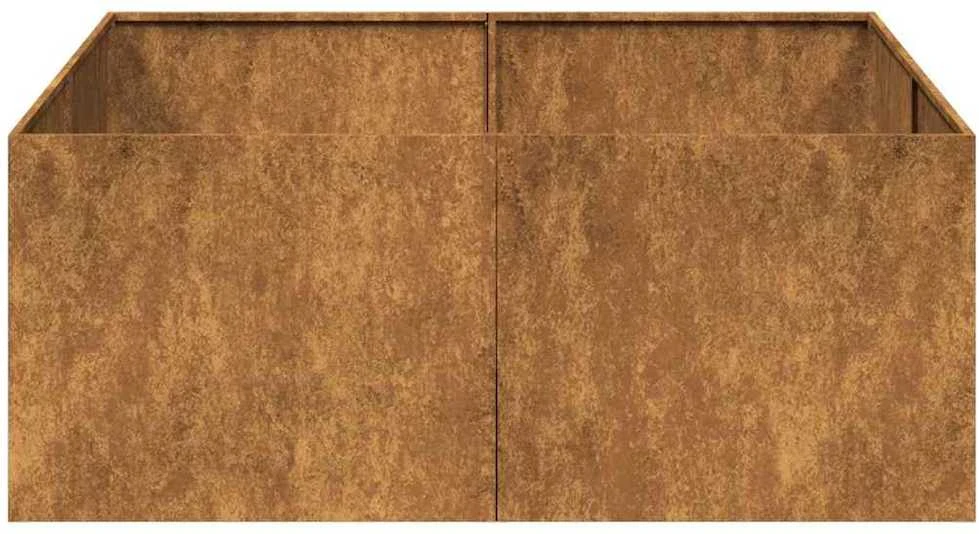 Lovelis, rūdžių, 100x100x40cm, oro sąlygoms atsparus plienas